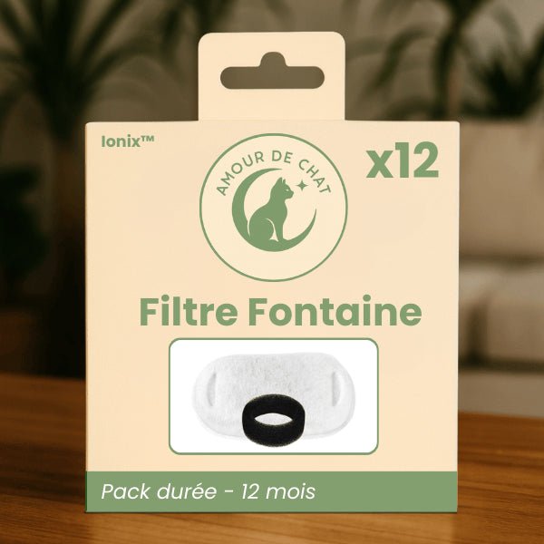 Pack filtres équilibre par 12 pour 12 mois d'eau pure de la fontaine en inox à robinet continu - Ionix™