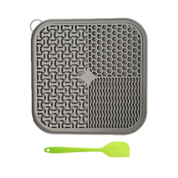 Tapis de lechage anti stress pratique gris PurriLick™