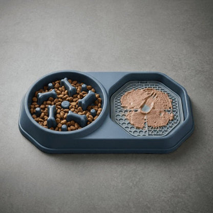 Anti glouton chat double repas complet croquettes et pâtée digestion lente efficace