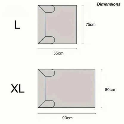 Couchage chat zébré dimensions L et XL pour canapé et grands félins