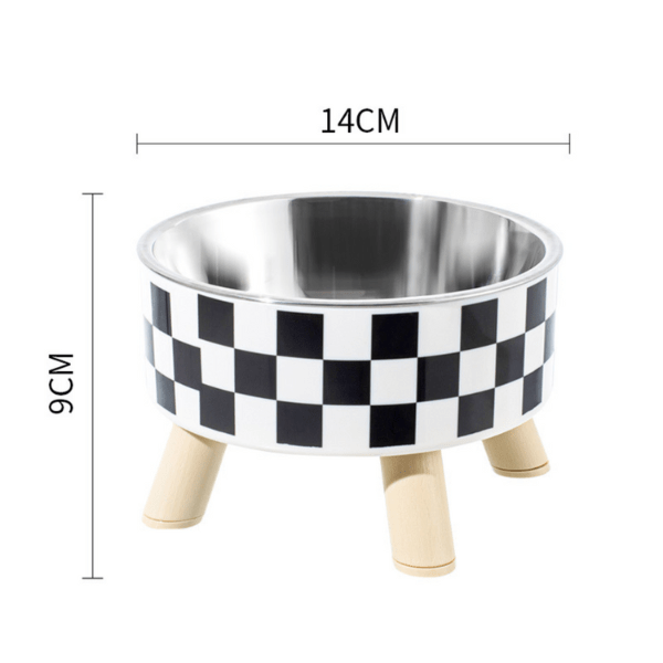 Dimensions gamelle chat surélevée damier Festin'Félin™