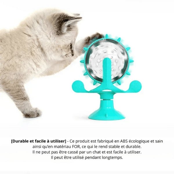 Distributeur de croquettes durable matériaux ABS qualité facile à utiliser WhirlCatFeeder™