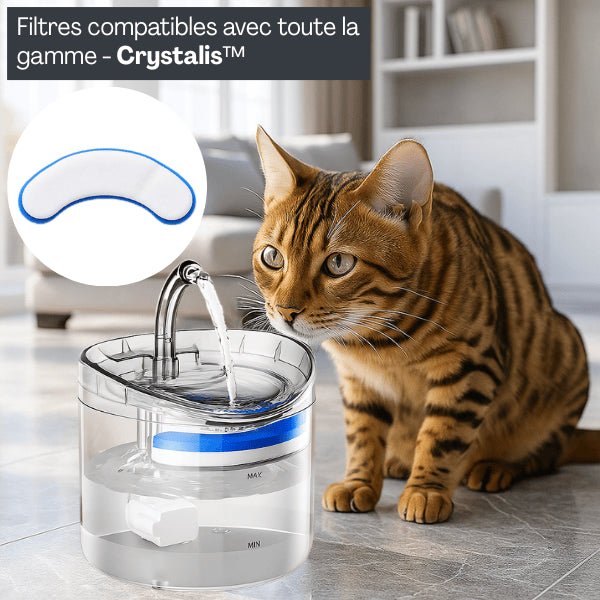 Filtre distributeur eau pour chat compatible gamme distributeur Crystalis™