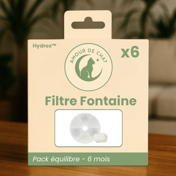 Filtre fontaine a chat pack équilibre 6 mois par 6 pour fontaine inox Hydrox™