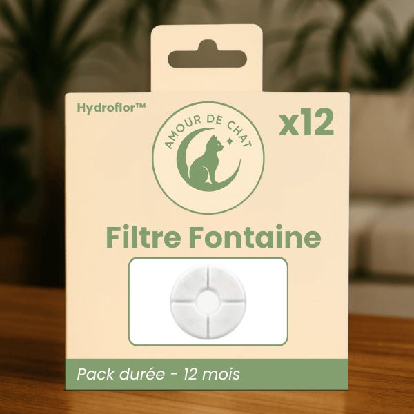 Filtre fontaine à eau chat pour 12 mois pack durée par 12 pour fontaine automatique Hydroflor™