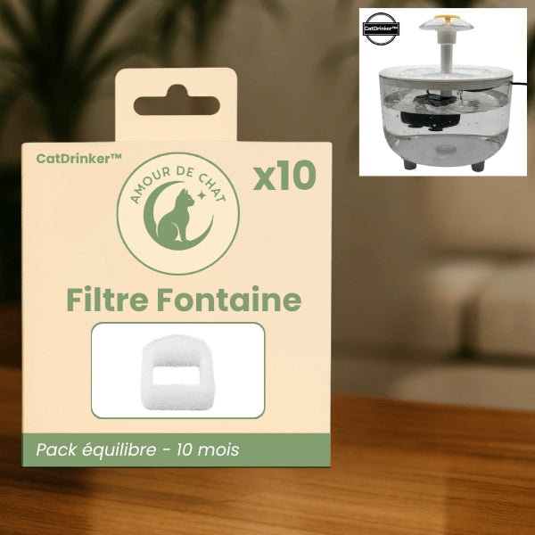 Filtre fontaine a eau chat purification d'eau meilleure hydratation pack pour fontaine CatDrinker™