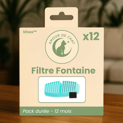 Filtre fontaine a eau pour chat pack durée pour 12 mois utilisation fontaine inox vinox™