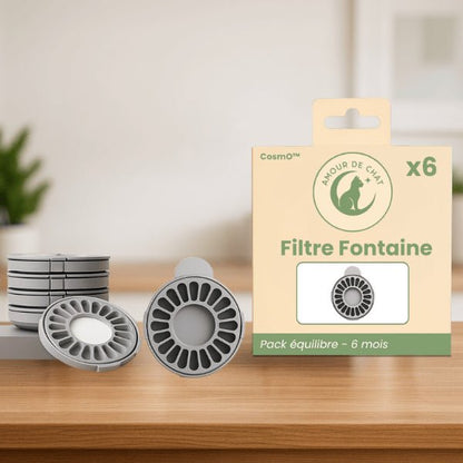 Filtre fontaine chat sans électricité pour 6 mois eau pure et propre hydratation optimale fontaine CosmO™