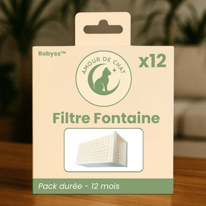 Filtre pour fontaine a eau chat autonomie pack durée 12 mois par 12 pour fontaine robinet Robyss™