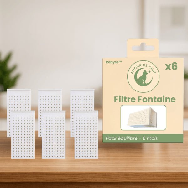 Filtre pour fontaine a eau chat par 6 pour 6 mois utilisation fontaine robinet Robyss™