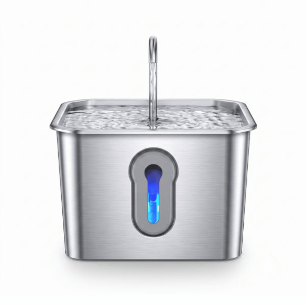 Fontaine à eau chat filaire robinet pour eau oxygénée hydratation continue en inox