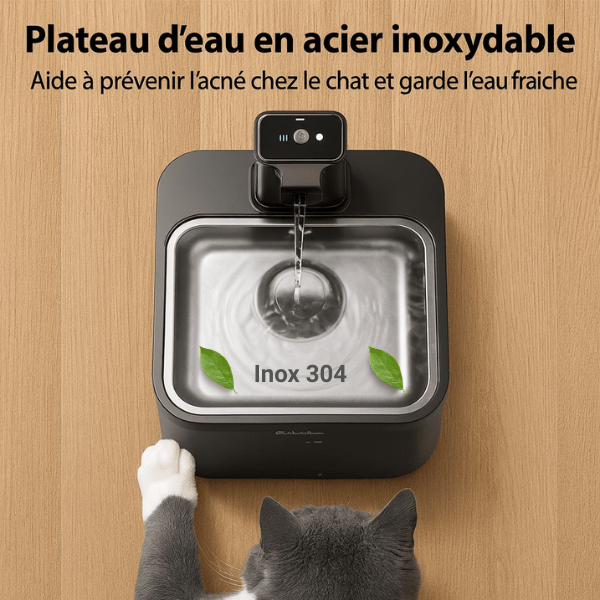 Fontaine a eau pour chat bac inox 304 durable hydratation sûre bien-être Olyss™