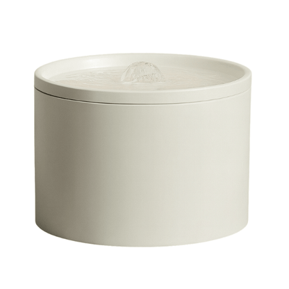 Fontaine a eau pour chat ceramique ronde en blanc pur CrystalPaws™
