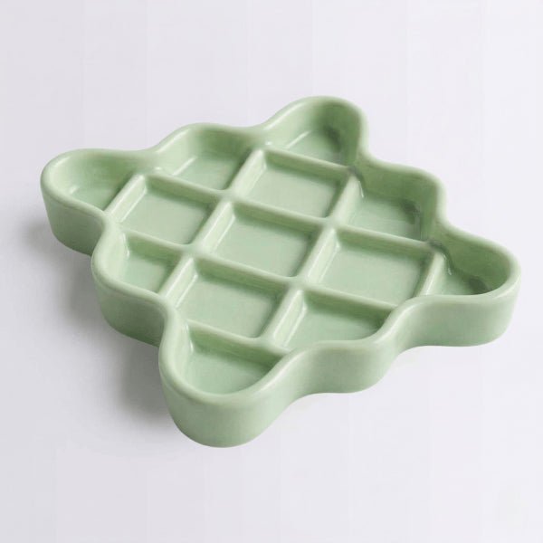 Gamelle anti glouton céramique pour chat verte résistante facile nettoyage et durable