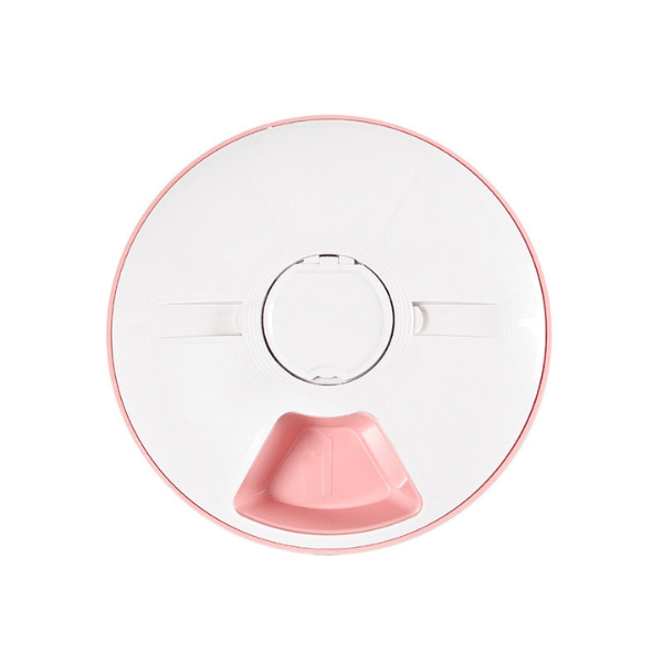 Gamelle automatique chat sans fil rose à 6 repas programmable croquettes et pâtée - Feeder 600 Cat™