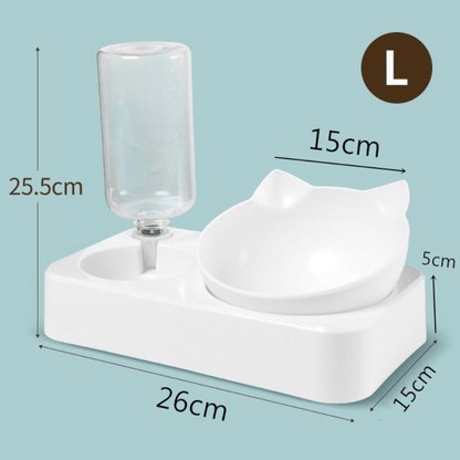 Gamelle pour chat taille L 26 x 15 cm bol chat 15 cm hauteur 25,5cm - Croc-Water™