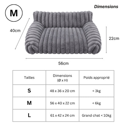 Dimensions du lit pour chat en tailles S M L jusqu’à 10 kg