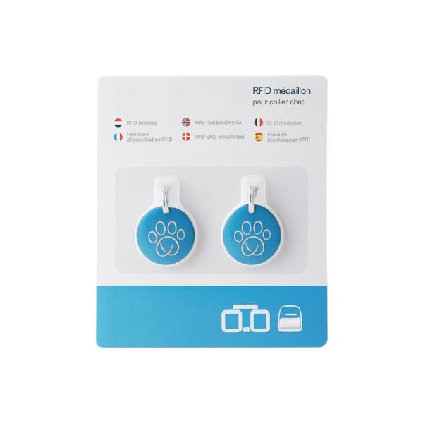 Medaillon chat collier RFID puce pour gamelle automatique chat puce pack x2 - MiaoMatic Puce™
