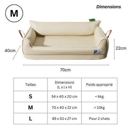 Panier à chat orthopédique à mémoire de forme disponible en trois tailles