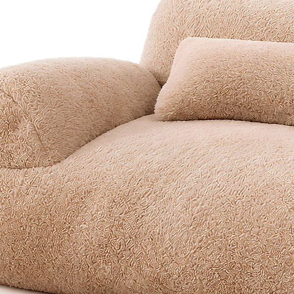 Panier canapé pour chat en peluche beige douce au toucher confortable