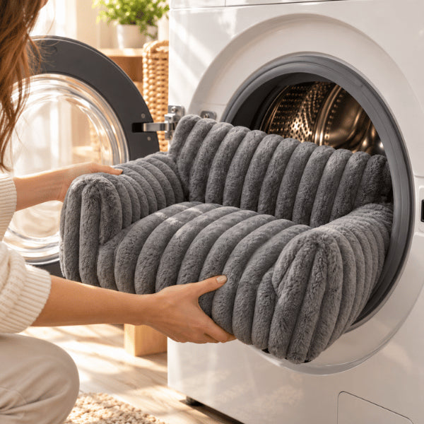 Panier lit pour chat gris lavable en machine sous 40°C