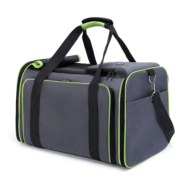 Sac de voyage pour chat portable avec poignées renforcées et bandoulière amovible
