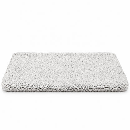 Tapis chauffant chat gris en sherpa épais doux rectangulaire et sans électricité