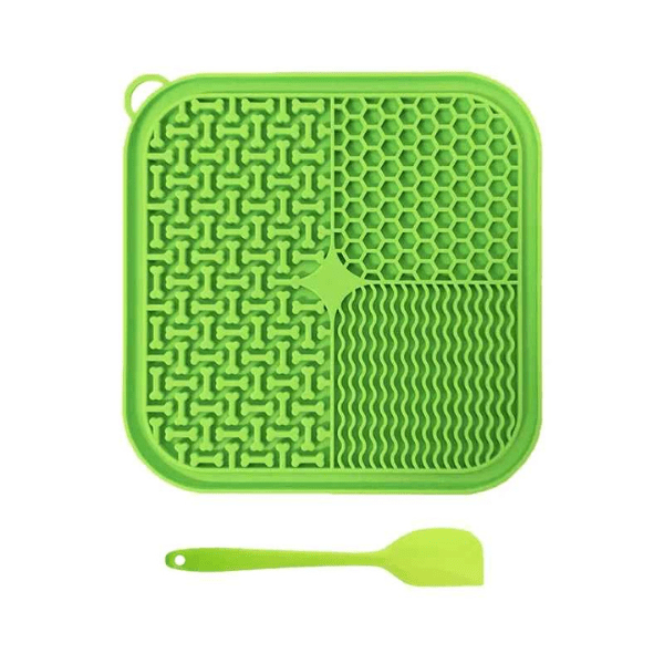 Tapis de lechage silicone relaxant pour soulager l'anxiété vert PurriLick™
